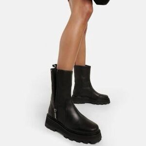 Jimmy Choo Bayu Moto Leather Boots 37 (6.5)